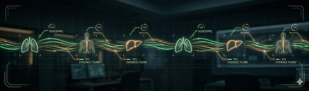 Medical evidence found across multiple body systems